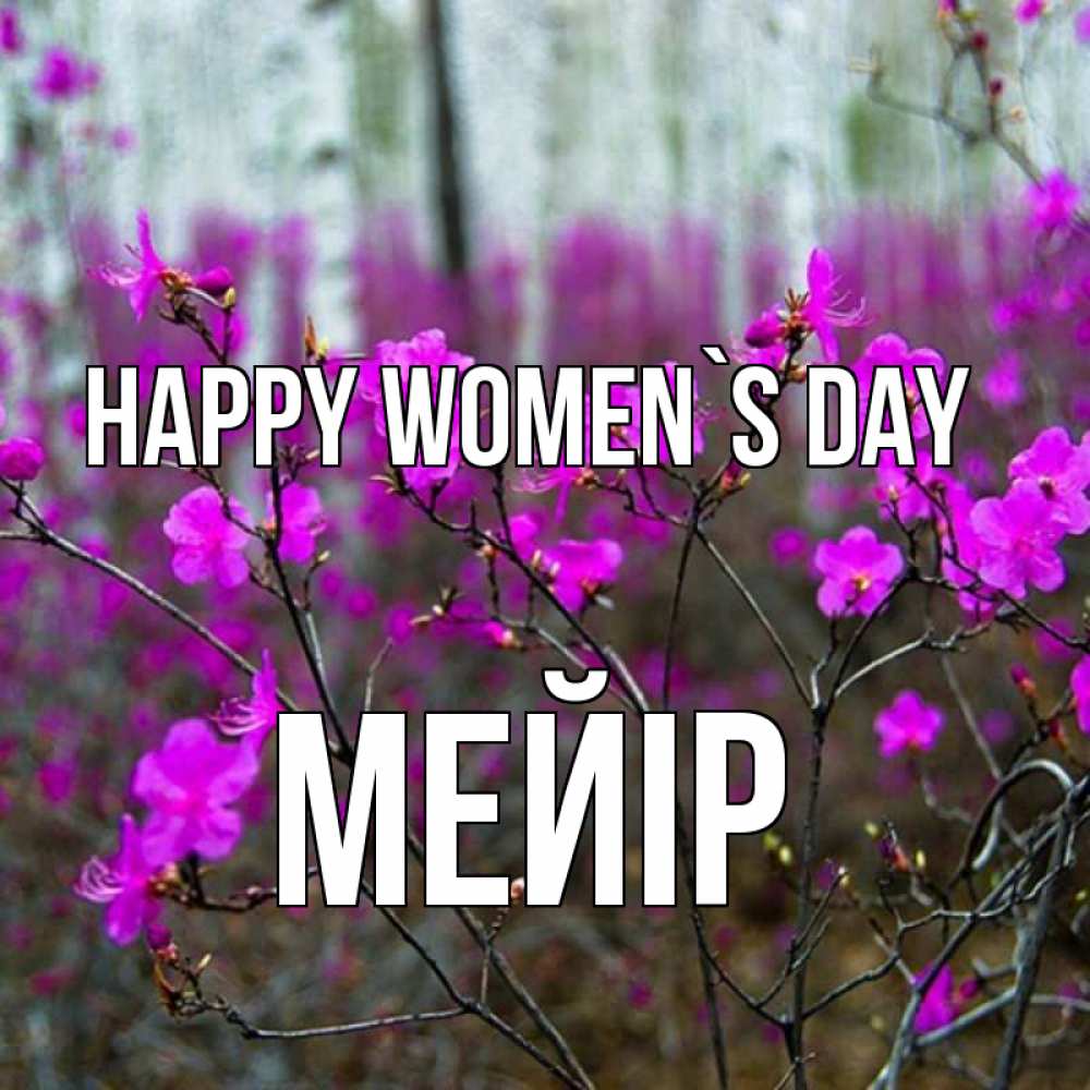 Greetings card с именем, МЕЙІР happy women`s day дикие цветы Greetings with text for free download 